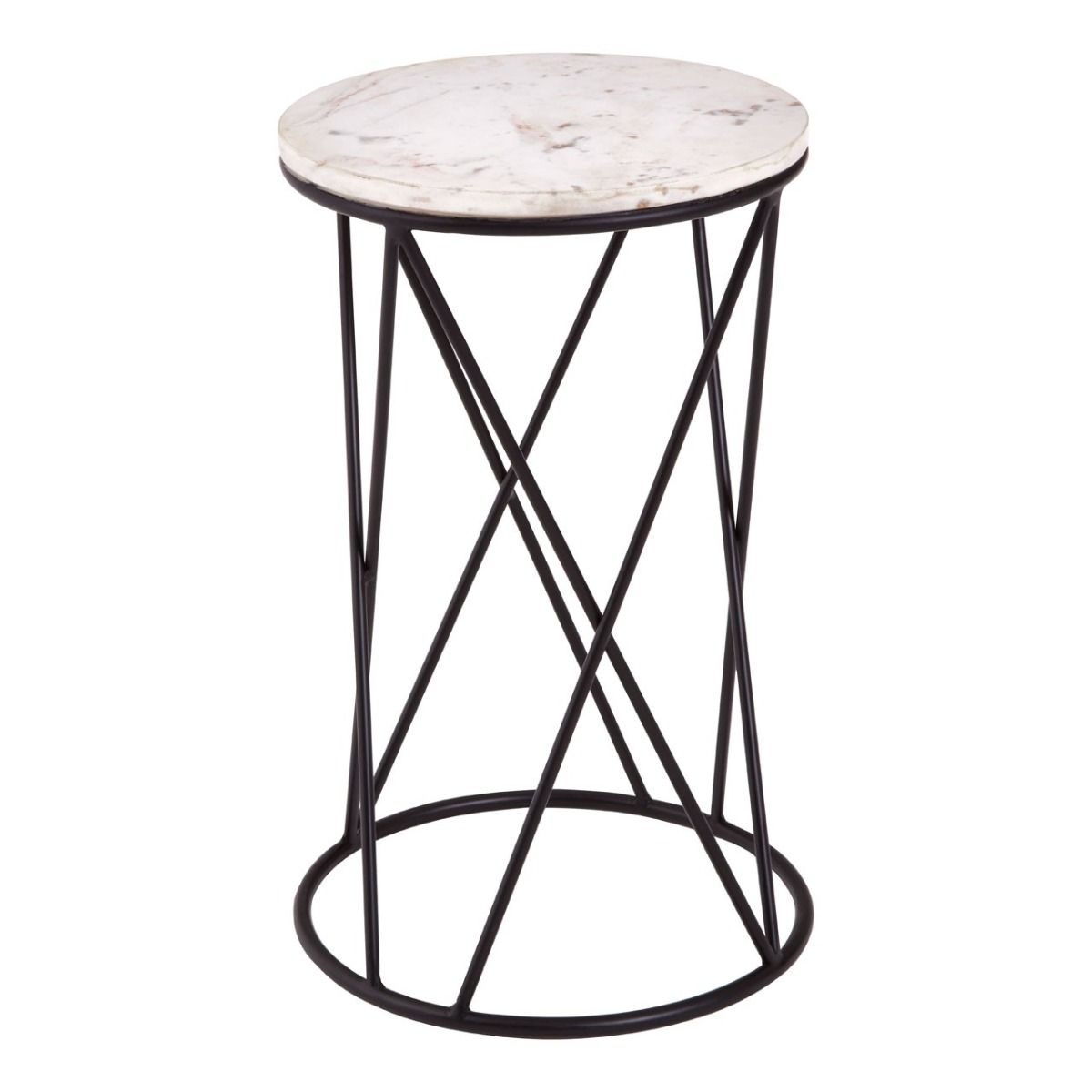 Marble round store bedside table