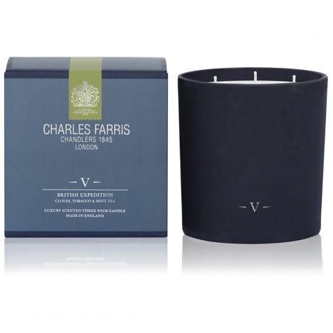 BRITISH EXPEDITION 3 Wick Scented Candle by Charles Farris