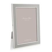 The Chiffon Grey 5x7 Enamel & Silverplate PHOTOGRAPH FRAME