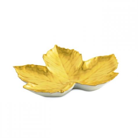 The William Yeoward Gold Maple Leaf DISH