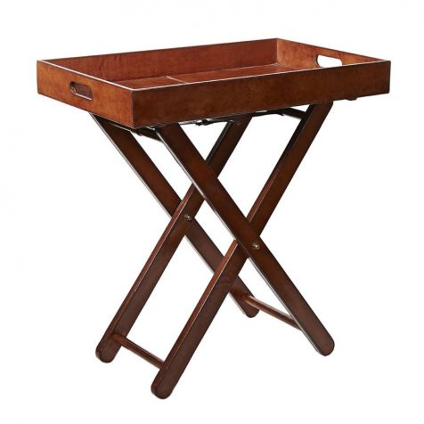 The Burton Leather BUTLER'S TRAY TABLE