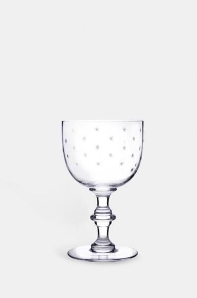 The Stars Design set of 6 Crystal WINE GOBLETS