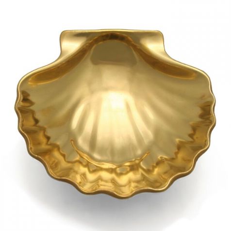 The William Yeoward Scallop Shell Gold Leaf DISH