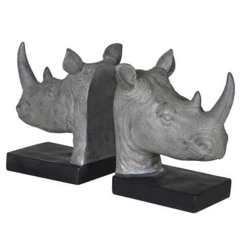 The Rhino Head BOOKEND SET